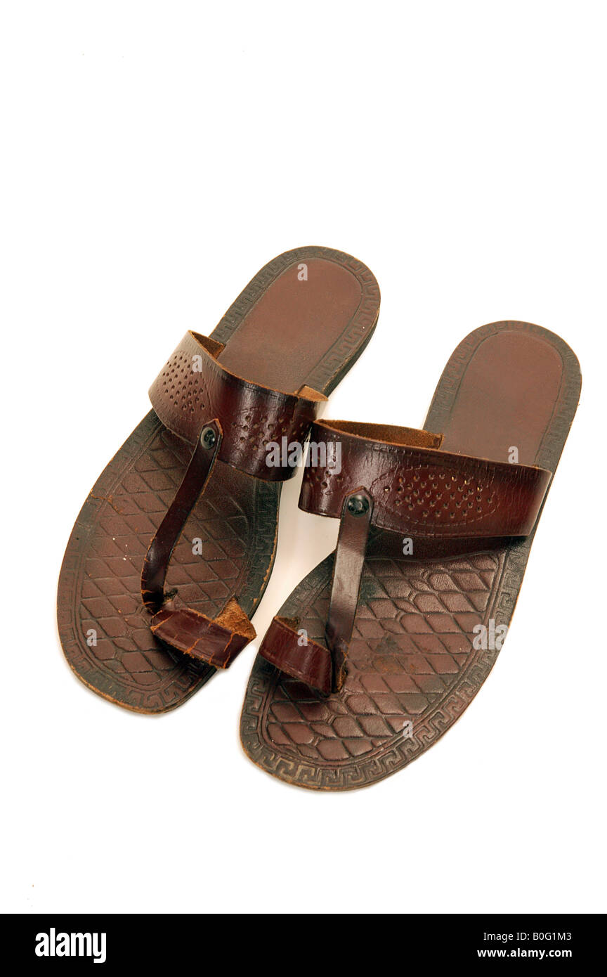 Uomini sandali indiano Foto stock - Alamy