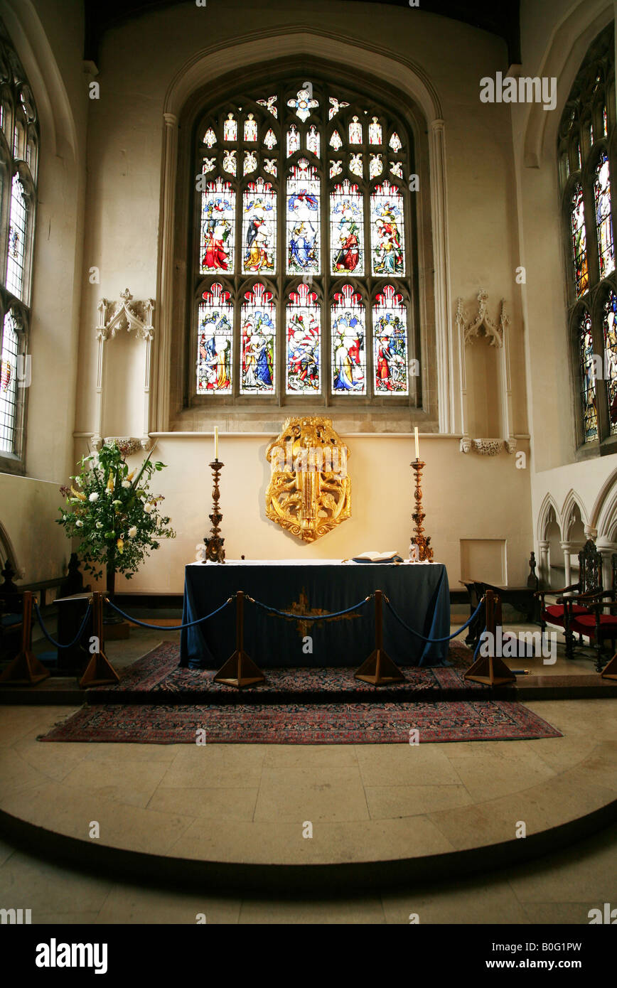 L'altare e il presbiterio St Marys Chiesa Universitaria, Cambridge, Inghilterra Foto Stock