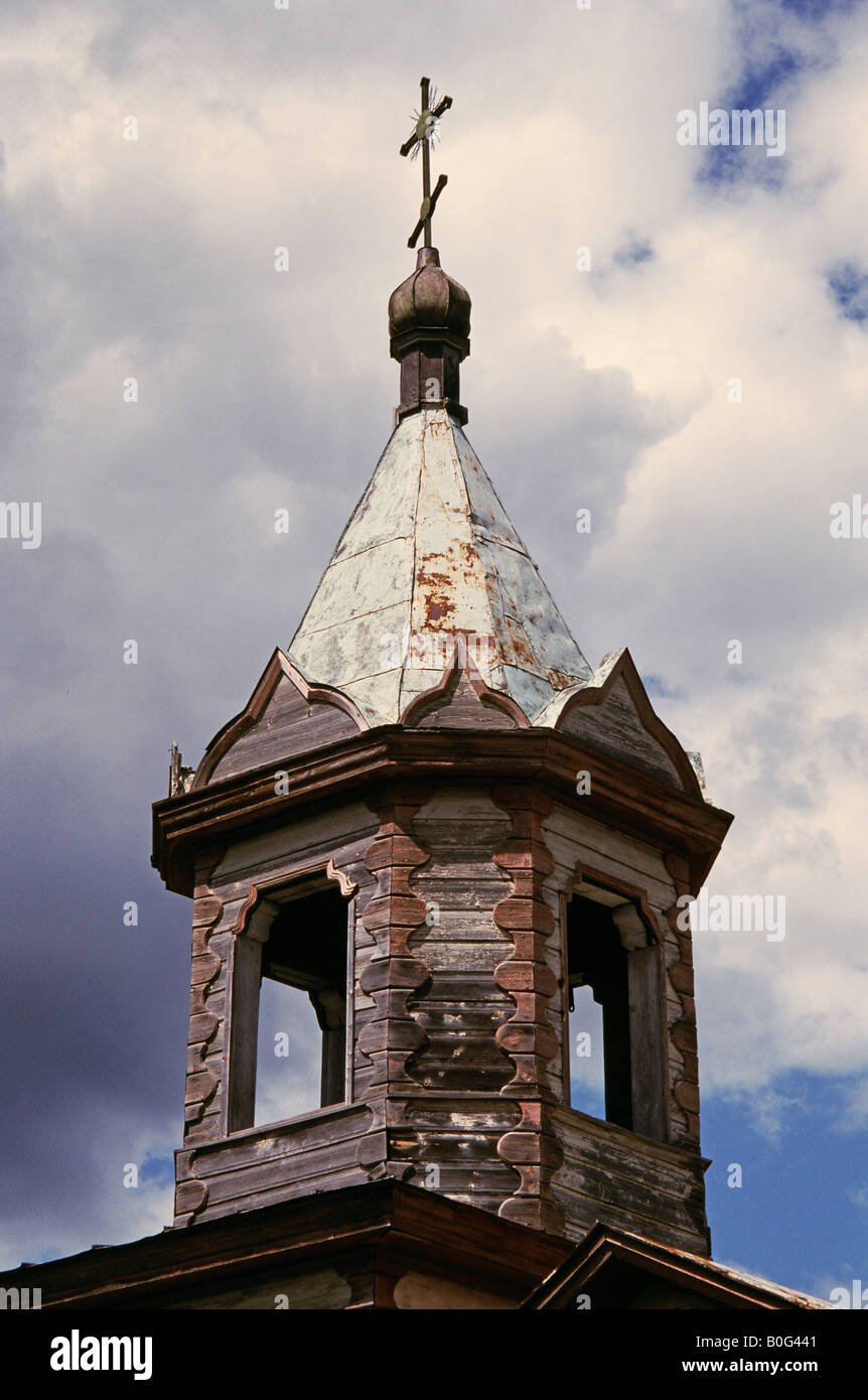 Il vecchio campanile in legno Foto Stock