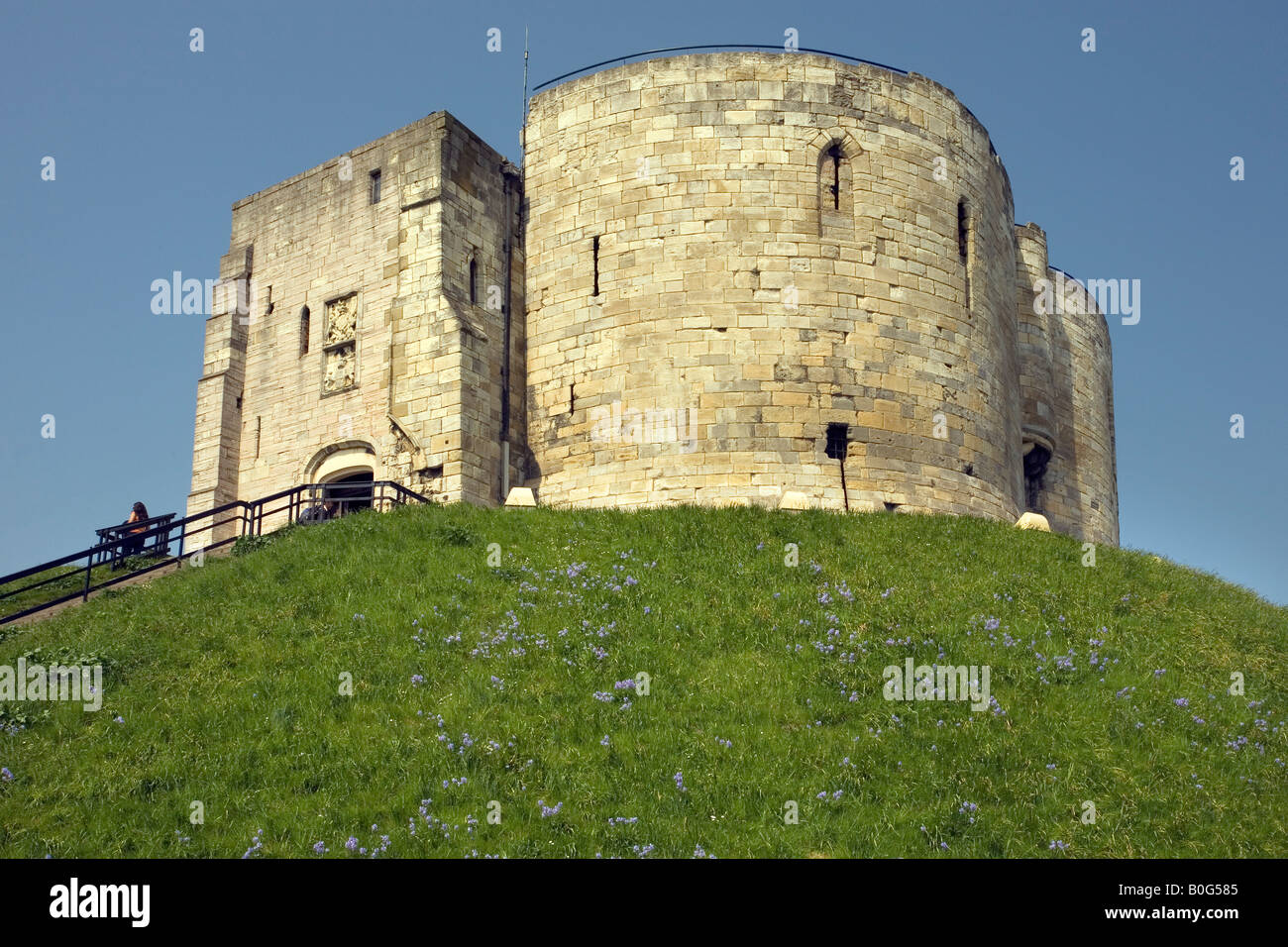 Cliffords Tower, York, North Yorkshire, Inghilterra Foto Stock