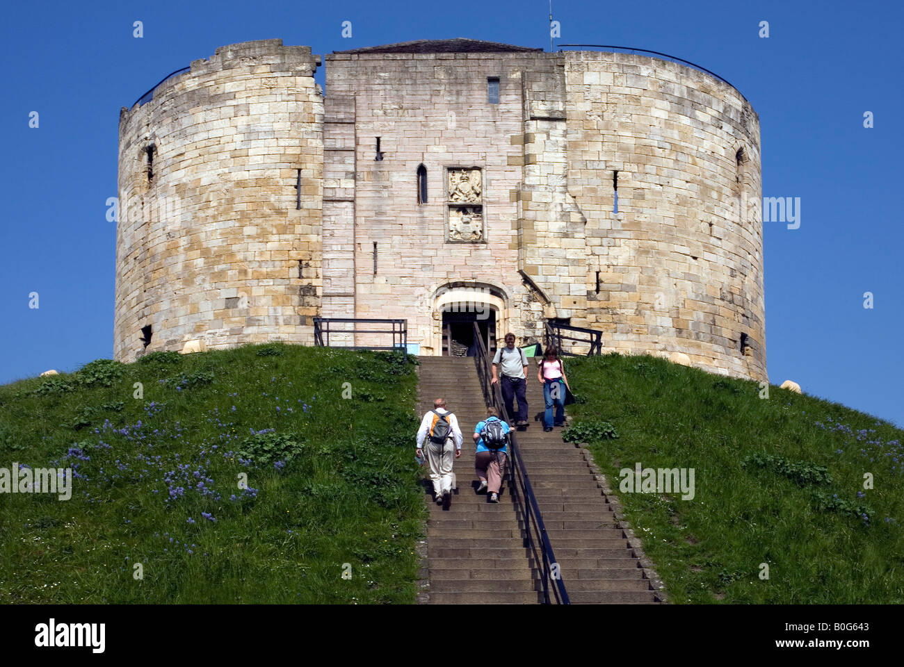 Cliffords Tower, York, North Yorkshire, Inghilterra Foto Stock