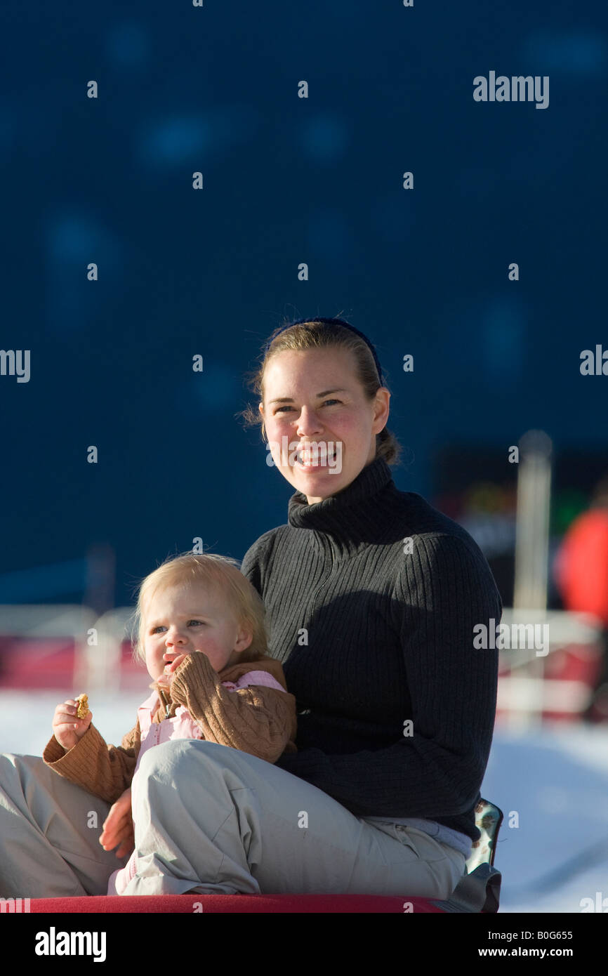 In metropolitana sul Monte Blackcomb Whistler della Columbia britannica in Canada Foto Stock