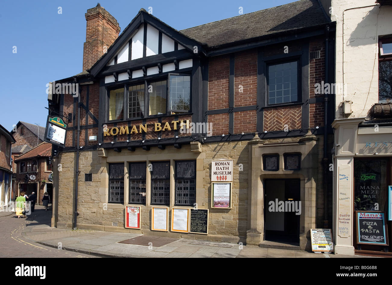Bagno romano del museo, York, North Yorkshire, Inghilterra Foto Stock