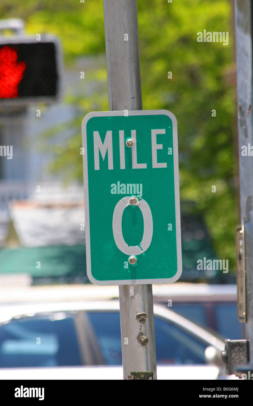 Key West mile marker zero Foto Stock