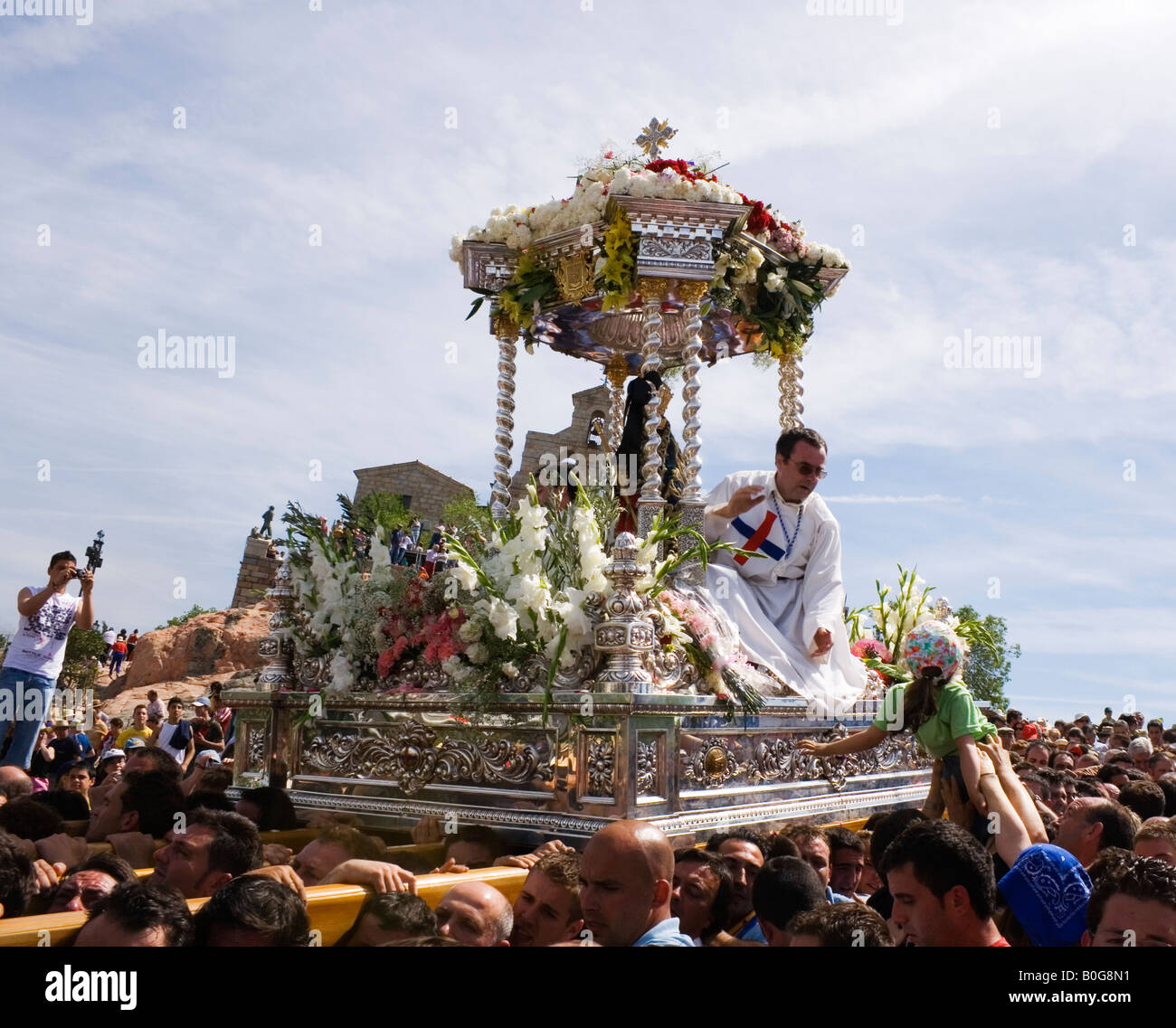 Andujar Jaen Provincia Spagna Romeria annuale di La Virgen de la Cabeza Foto Stock