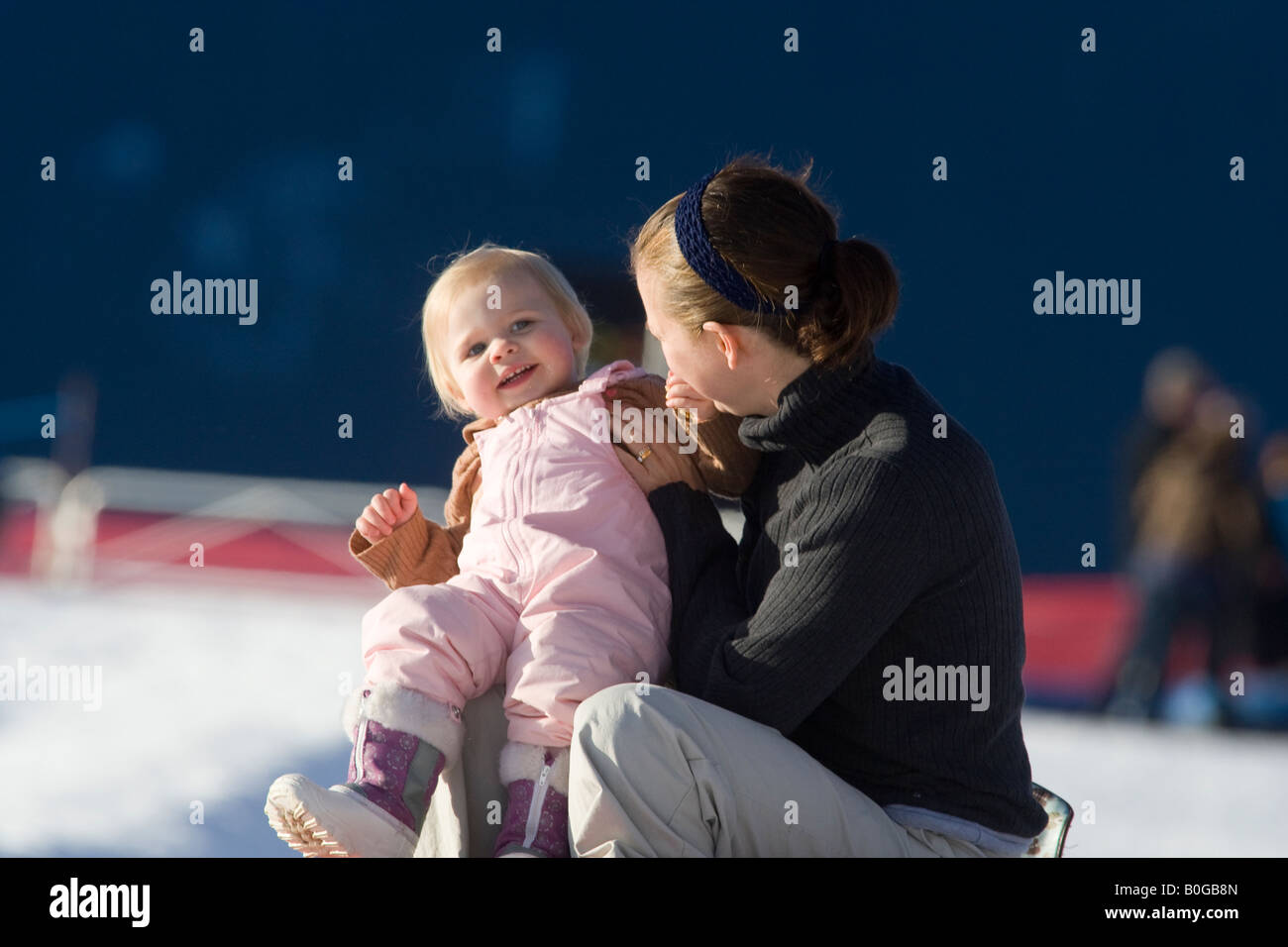 In metropolitana sul Monte Blackcomb Whistler della Columbia britannica in Canada Foto Stock