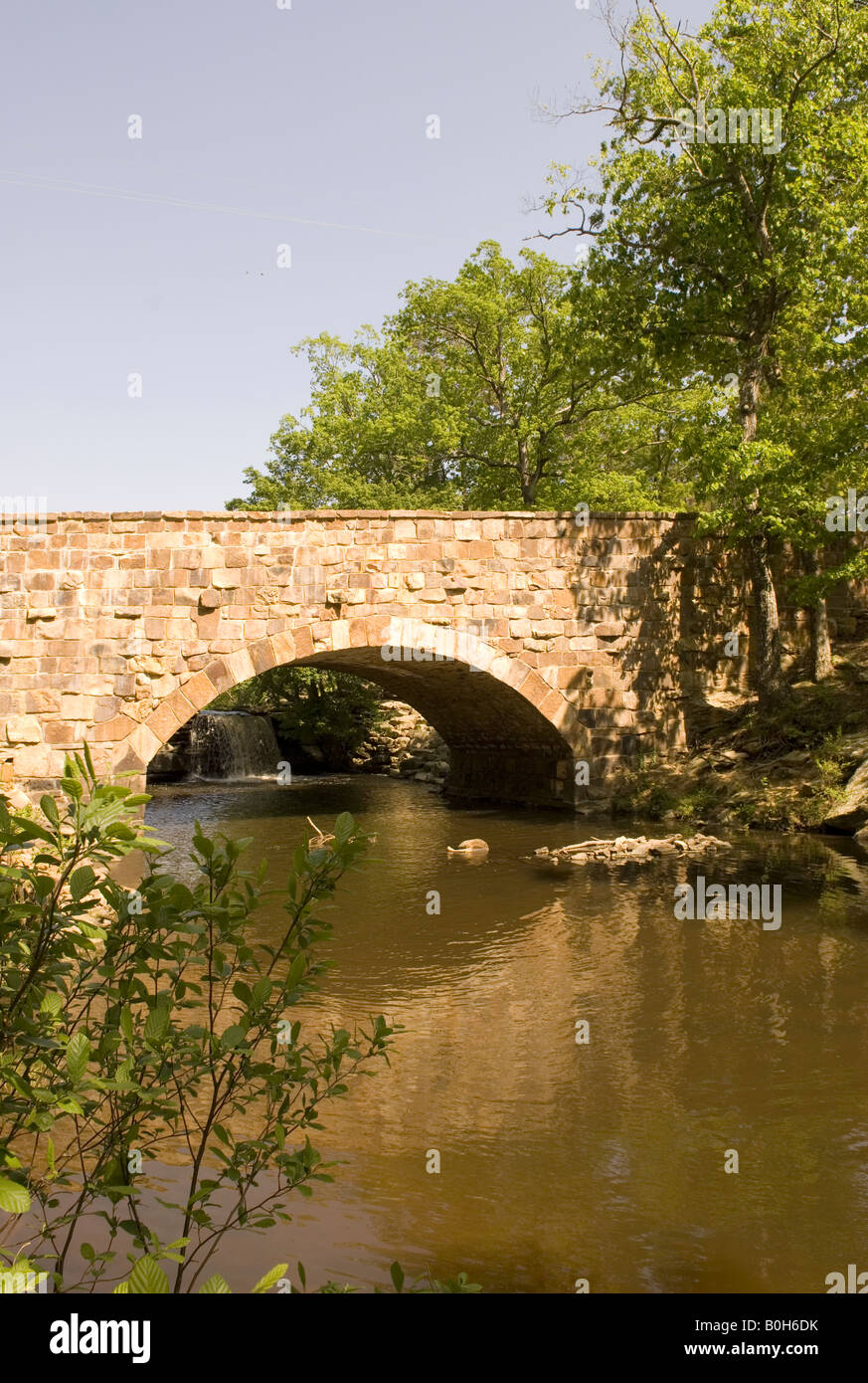 Davies ponte (AKA Cedar Creek Bridge) al Petit Jean State Park Arkansas USA Foto Stock