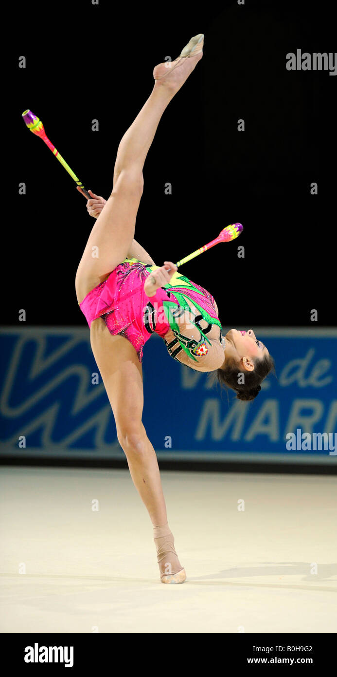 RSG, ginnastica ritmica, ginnasta Anna GURBANOVA, Azerbaigian Foto Stock