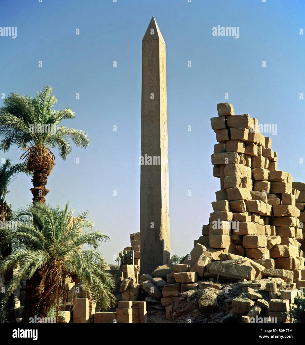 Obelisco al Tempio di Karnak a Luxor, Egitto Foto Stock