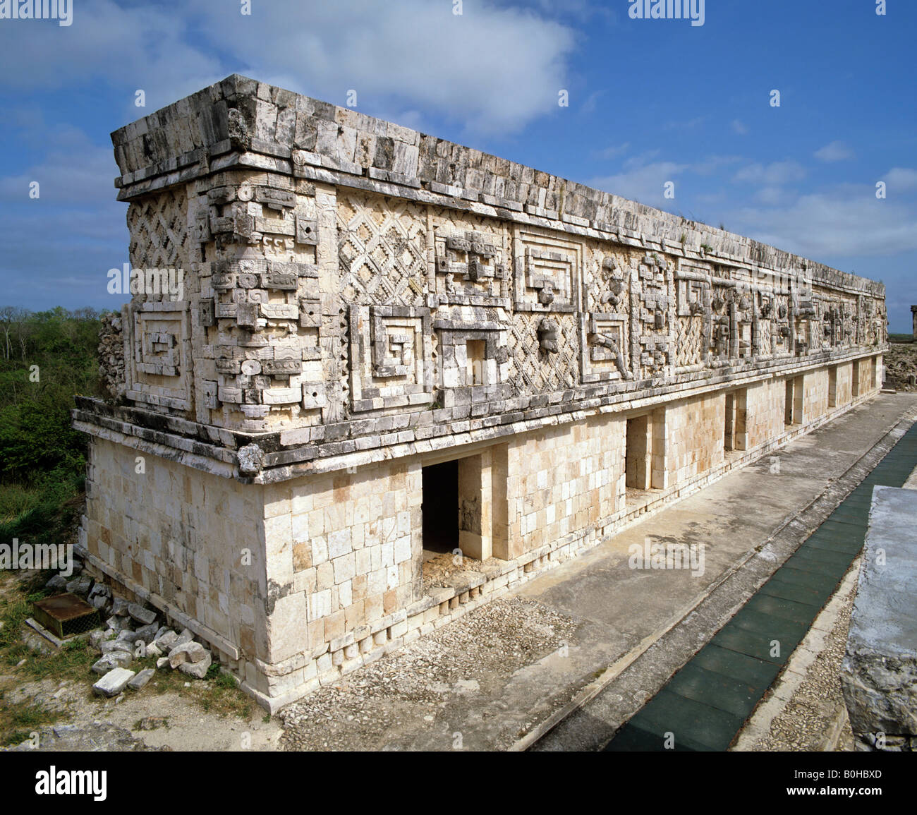 Cuadrangular de las Monjas, quadrato delle monache, Palacio del Convento delle Monache Palace, Uxmal, Yucatan, Messico, America Centrale Foto Stock