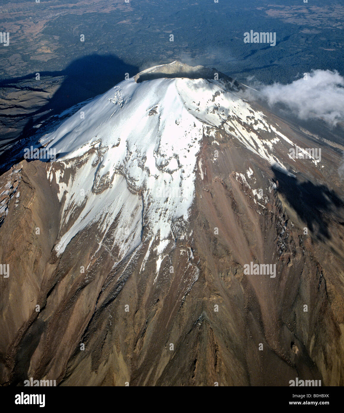 Vulcano Popocatépetl, El Popo, Sierra Volcanica, Messico, America Centrale Foto Stock