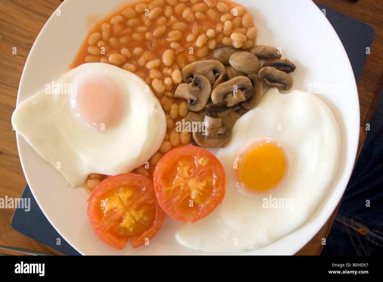 Prima colazione inglese, vegetariano Foto Stock