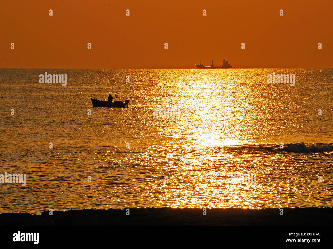Sunset, Ostuni, Puglia, nel sud Italia, Europa Foto Stock
