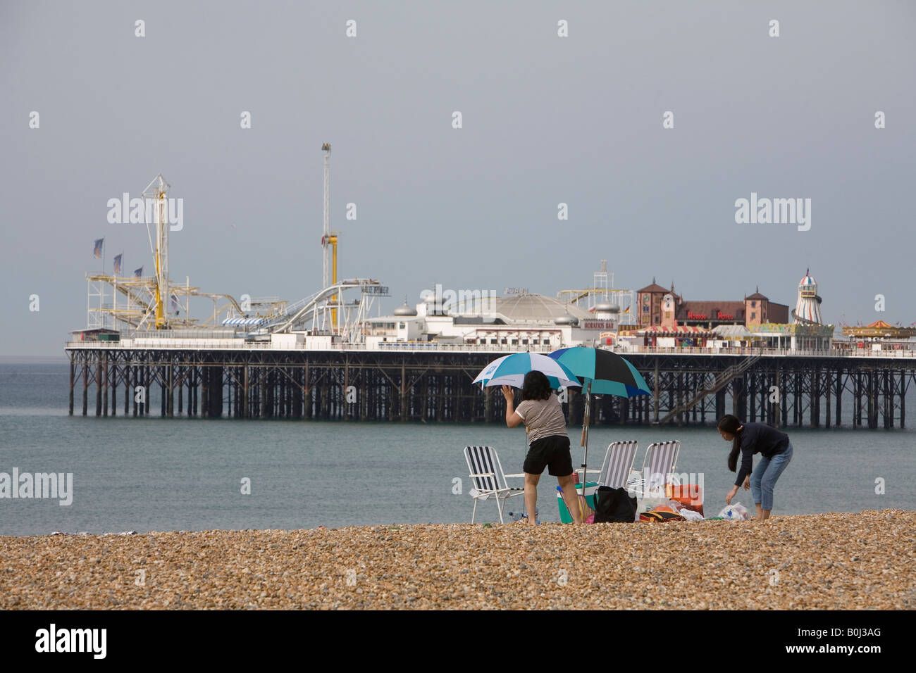 La spiaggia di Brighton in Brighton Foto Stock