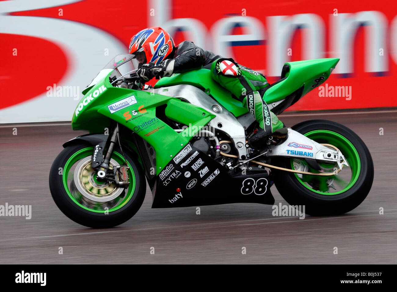 Scott Smart 2008 British Superbike Team Hawk Kawasaki Kawasaki Zx10 R Foto Stock