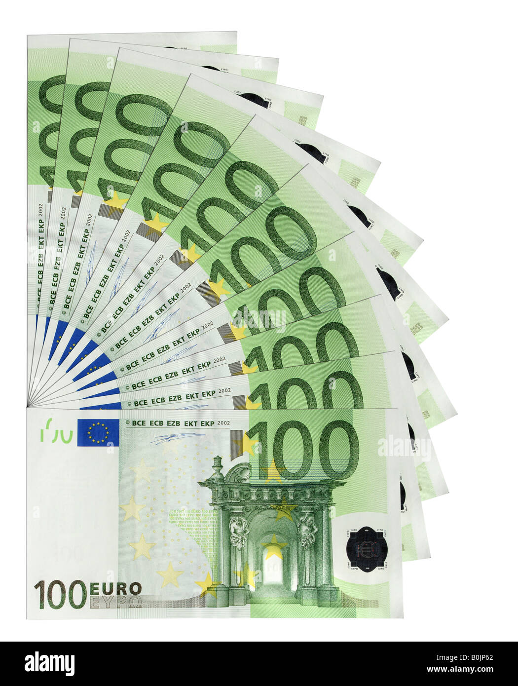 100 banconote in euro, mille euro a tutti Foto Stock