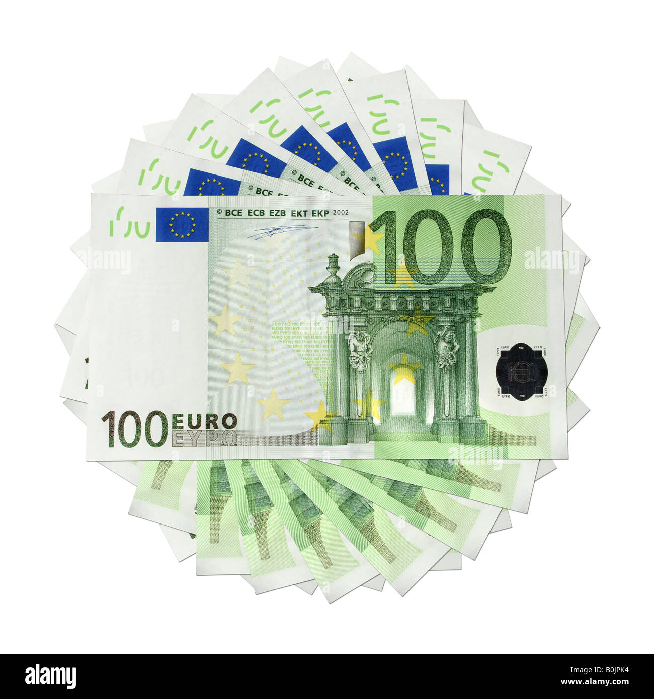 100 banconote in euro, mille euro a tutti Foto Stock