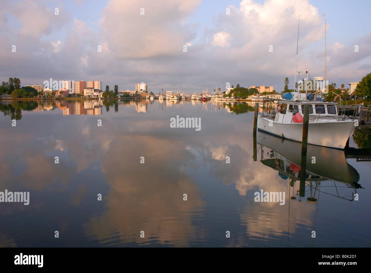 Le barche nel porto di Madera Beach Florida Foto Stock