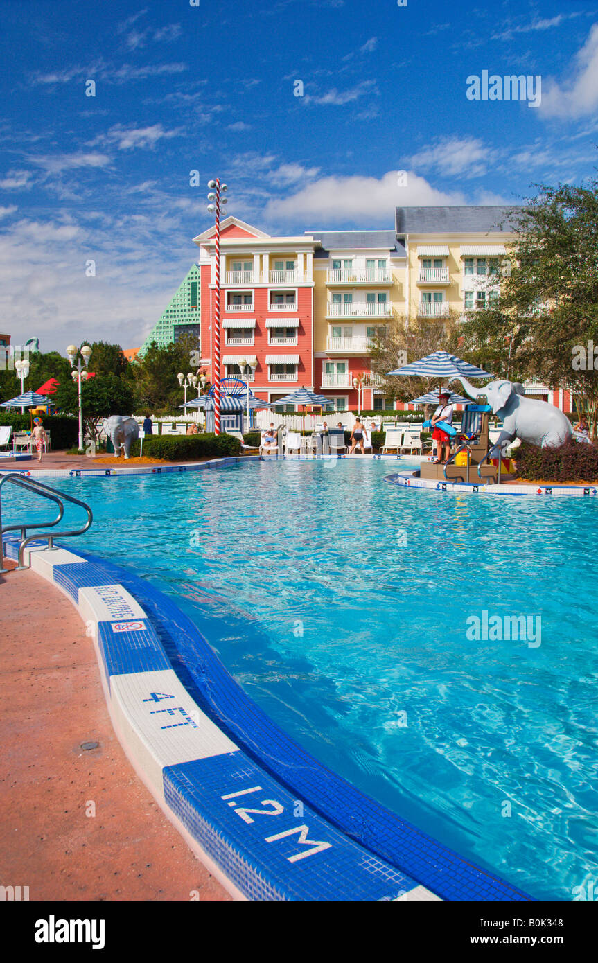 La piscina a Disney s Boardwalk Resort in Lake Buena Vista, Florida Foto Stock