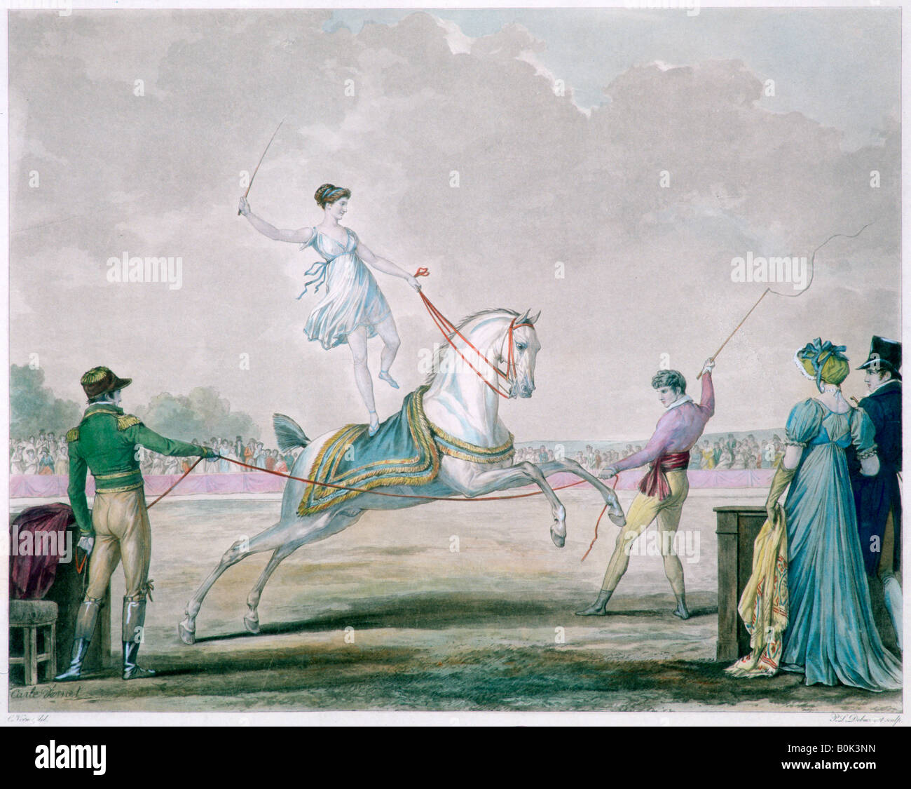 'Esercizi del circo Cavallo', c1818-1836. Artista: Carle Vernet Foto Stock