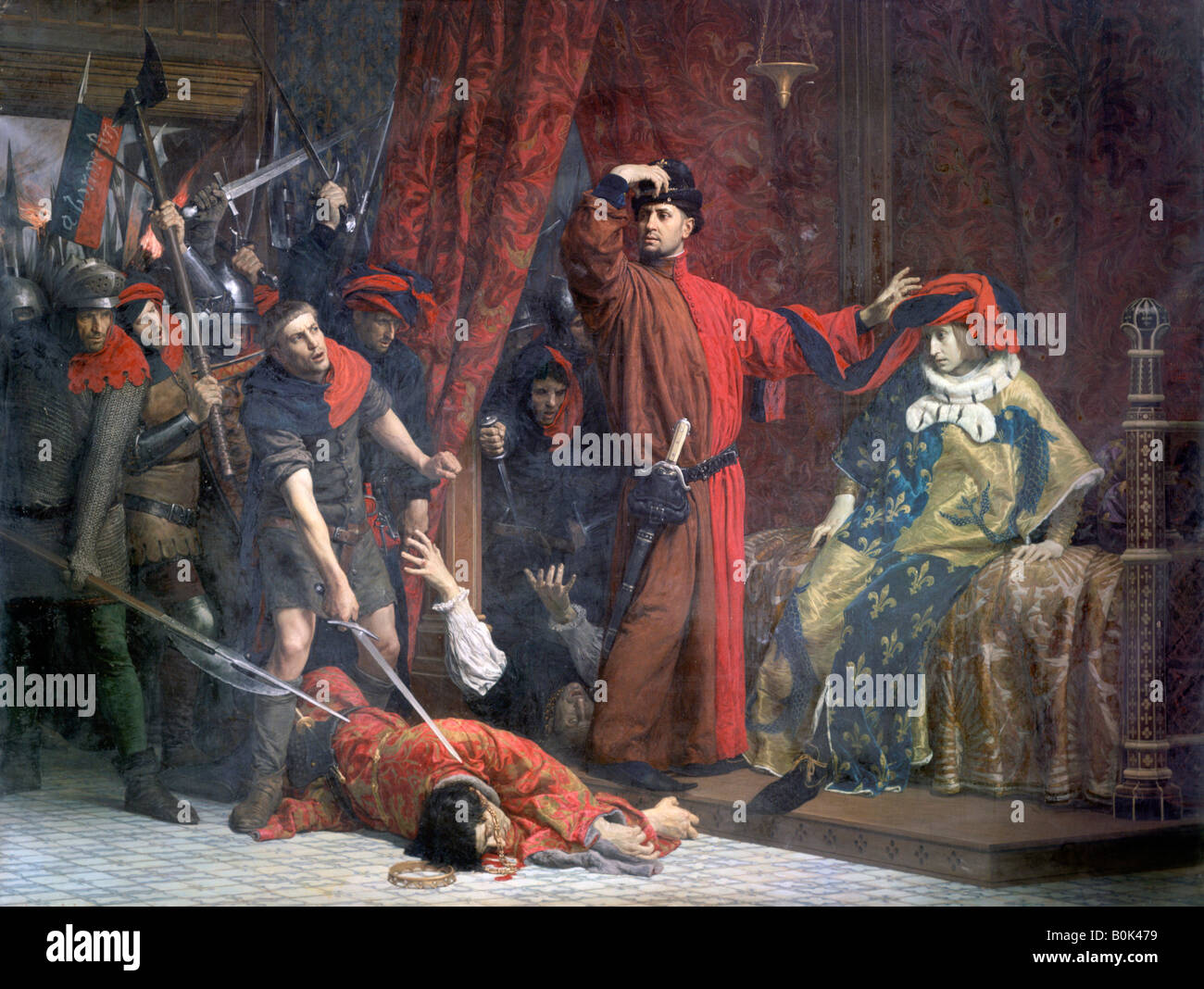 " Il Prevosto di mercanti .. e la sua erede apparenti Charles', 1879. Artista: Lucien Etienne Melingue Foto Stock