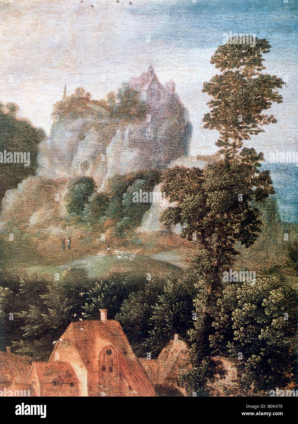 "La Fuga in Egitto", (dettaglio), c1530-1550. Artista: Herri met de ble Foto Stock
