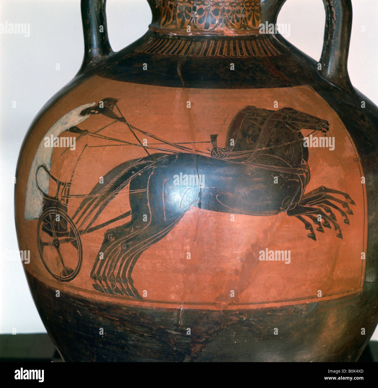 Vaso greco raffigurante un carro c5a-6a secolo A.C. Artista: sconosciuto Foto Stock