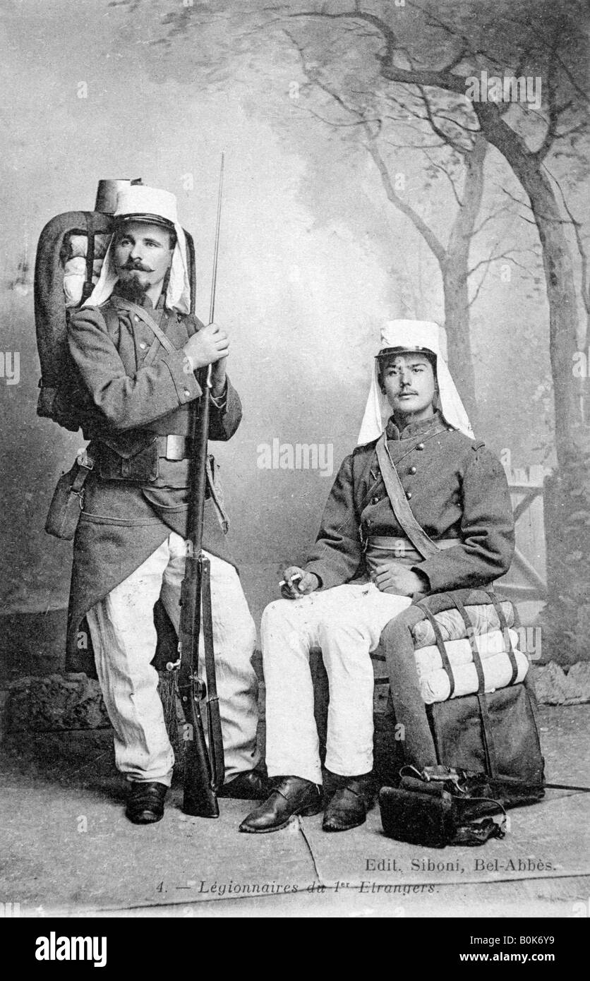 Esteri francese legionari, Sidi Bel Abbes, Algeria, 1915. Artista: sconosciuto Foto Stock