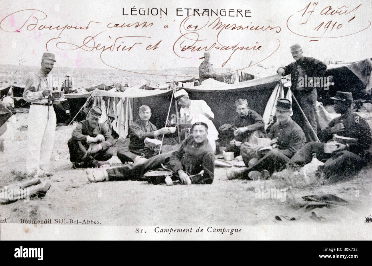 Legione Straniera francese, Sidi Bel Abbes, Algeria, 1910. Artista: Boumendil Foto Stock
