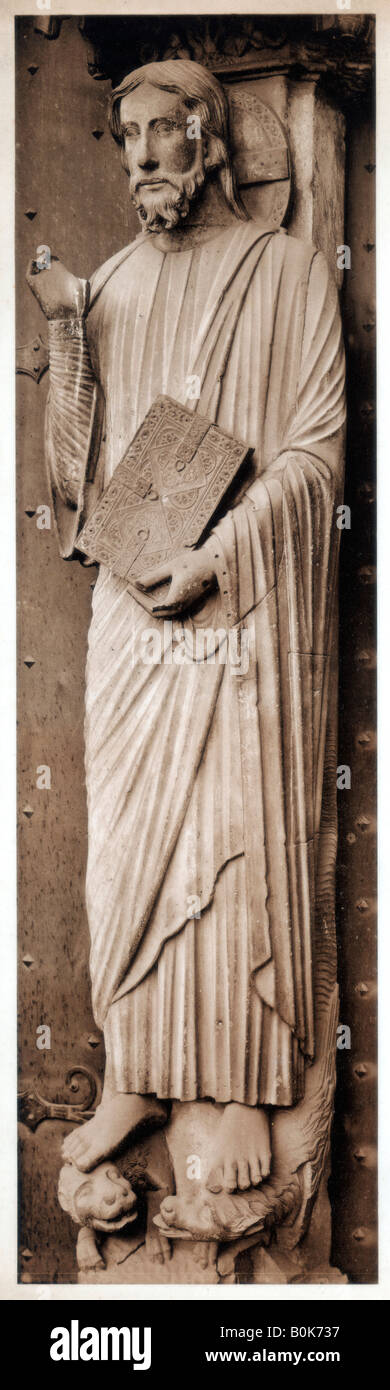 L'insegnamento di Cristo, la cattedrale di Chartres, Francia, del XIII secolo. Artista: sconosciuto Foto Stock