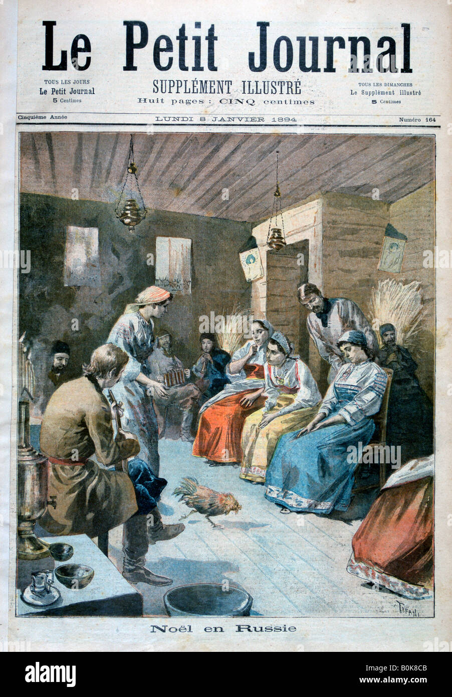 Natale in Russia, 1893 (1894). Artista: Oswaldo Tofani Foto Stock