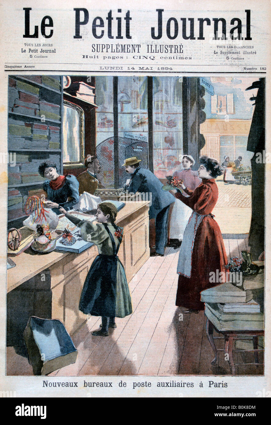 Nuovo ausiliare uffici postali, Parigi, 1894. Artista: sconosciuto Foto Stock