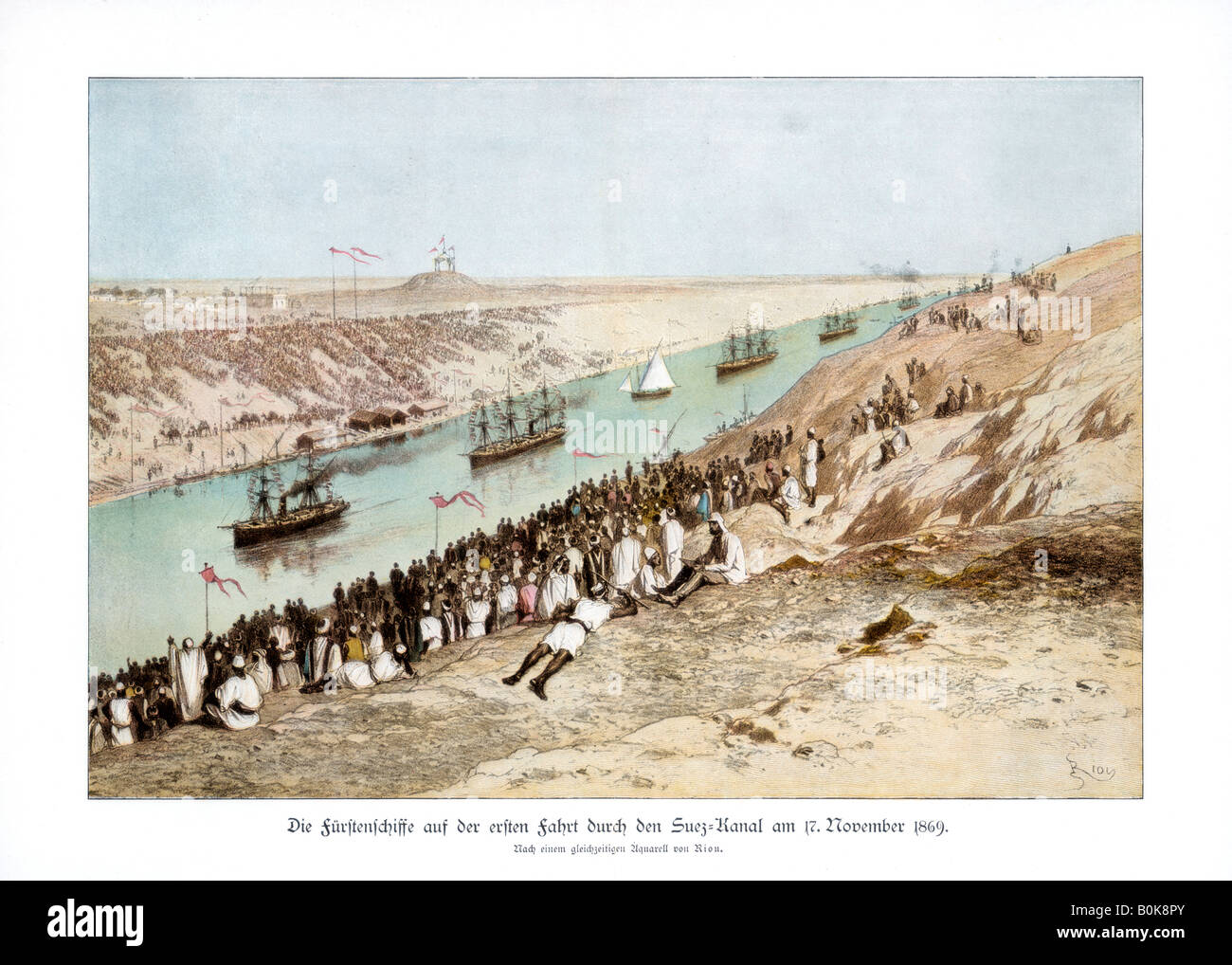 L'inaugurazione del Canale di Suez, 17 novembre 1869, (1900).Artista: Edouard Riou Foto Stock
