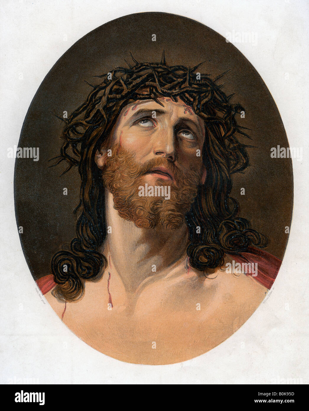 Cristo coronato di spine, XIX secolo.Artista: William Dickes Foto Stock