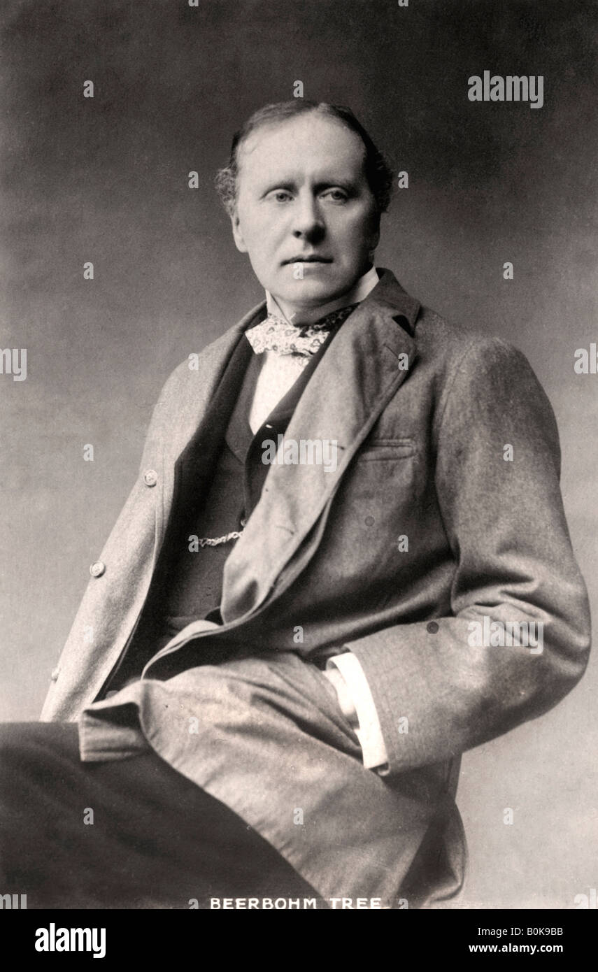 Herbert Beerbohm Tree (1852-1917), attore inglese, 1907.Artista: Langfier foto Foto Stock