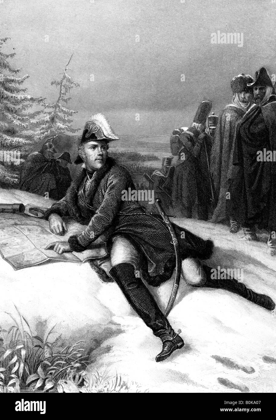 Il Maresciallo Ney, soldato francese delle guerre napoleoniche, (xix secolo).Artista: Paolo Girardet Foto Stock