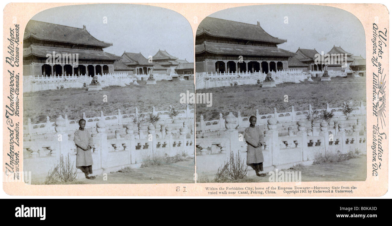 Home del Empress Dowager, Pechino, Cina, 1901.Artista: Underwood & Underwood Foto Stock