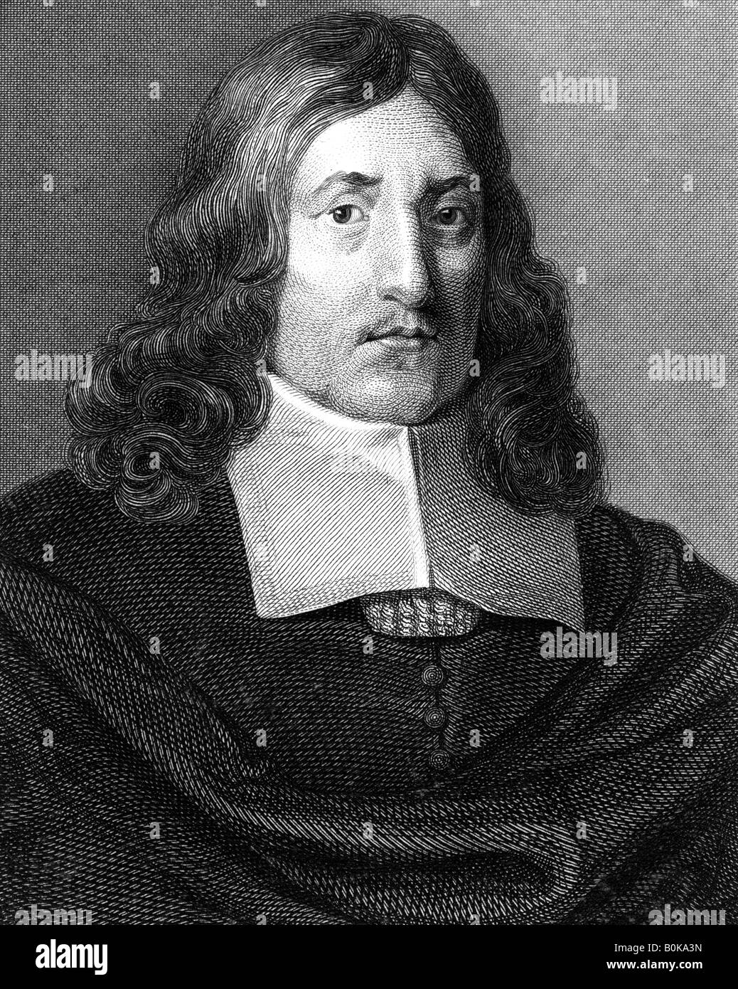 John Milton, xvii secolo poeta inglese (1820).Artista: JT Wedgwood Foto Stock