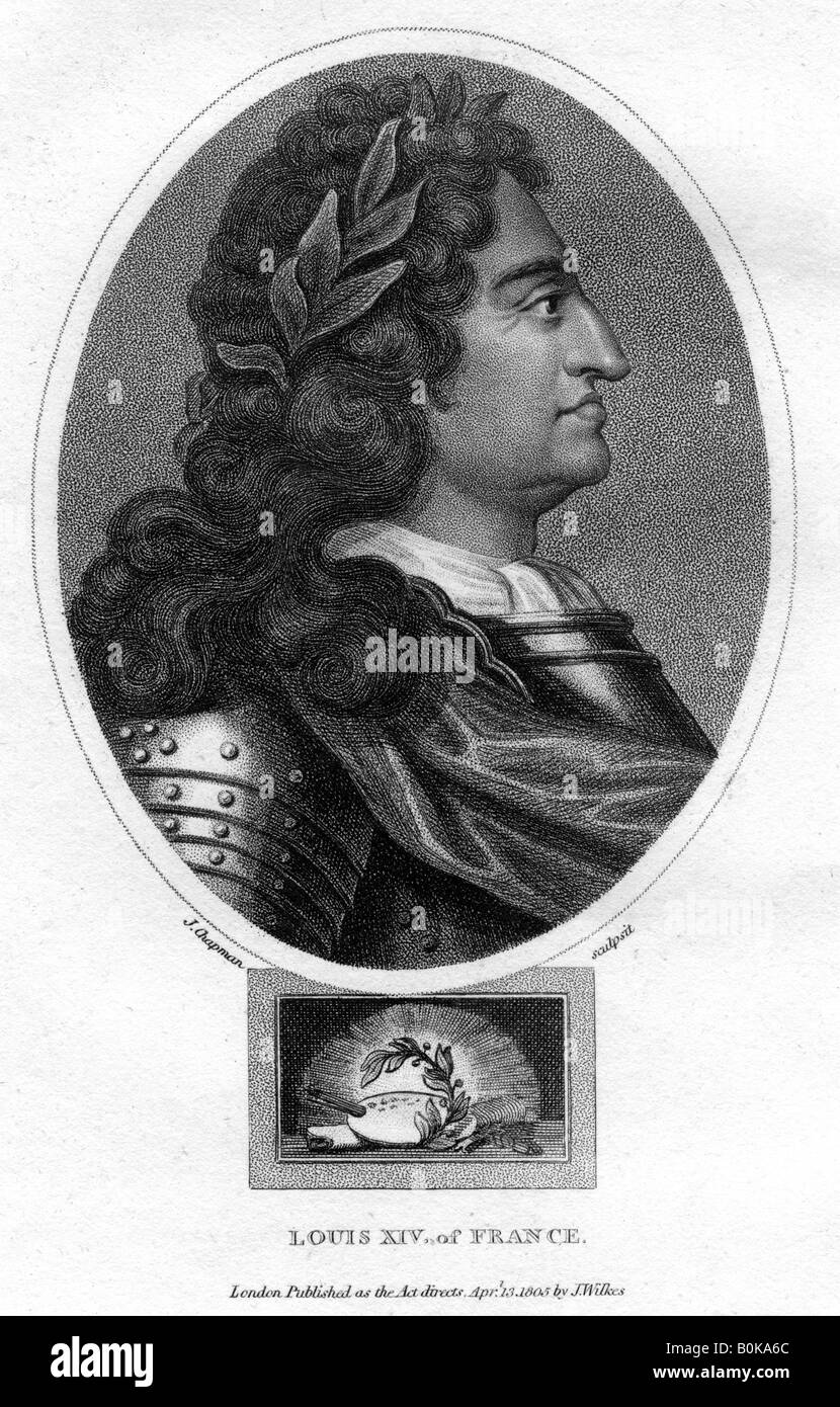 Luigi XIV Re di Francia (1805).artista: il re Luigi XIV di Francia Foto Stock