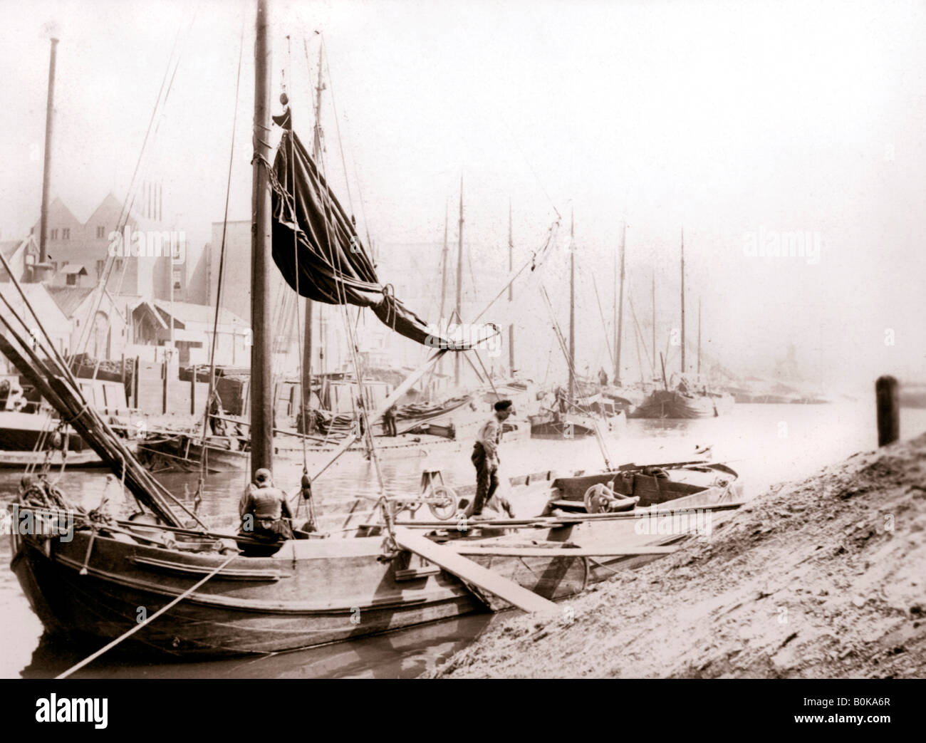 Battelli, Rotterdam, 1898.Artista: James Batkin Foto Stock