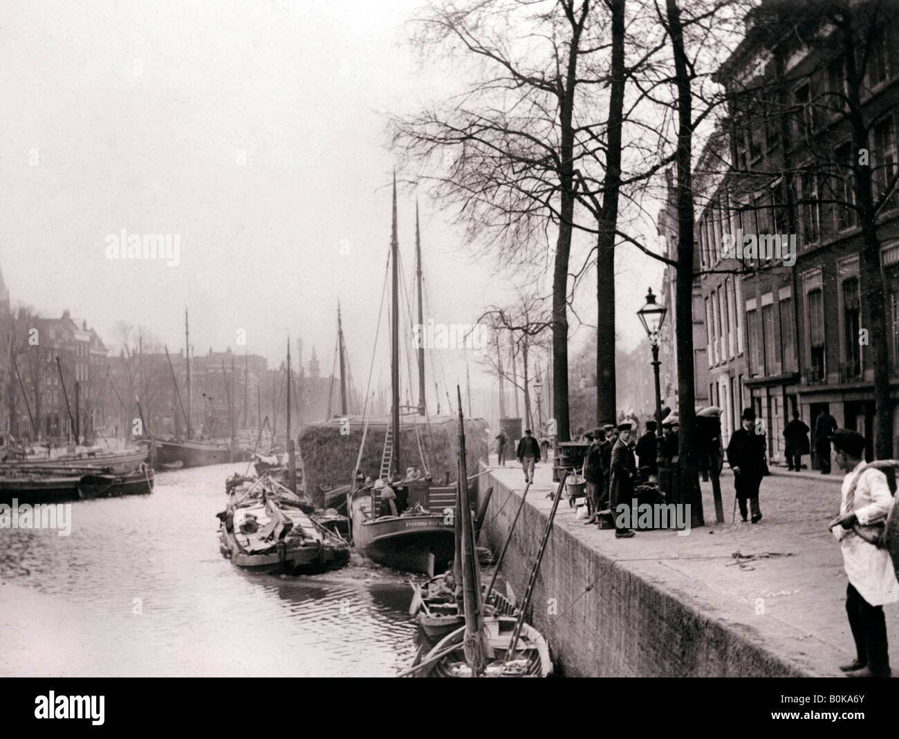 Battelli, Rotterdam, 1898.Artista: James Batkin Foto Stock