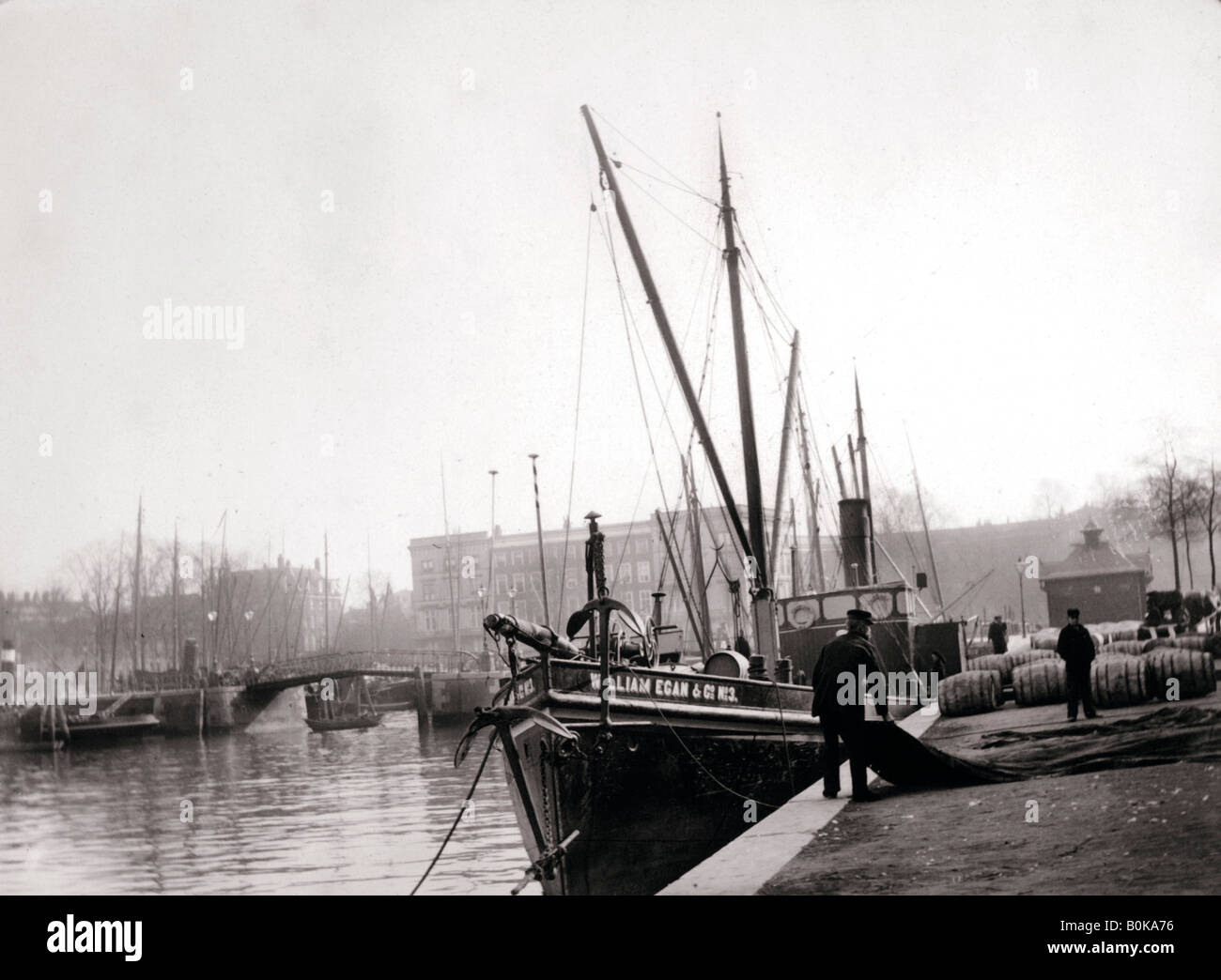 Battelli, Rotterdam, 1898.Artista: James Batkin Foto Stock