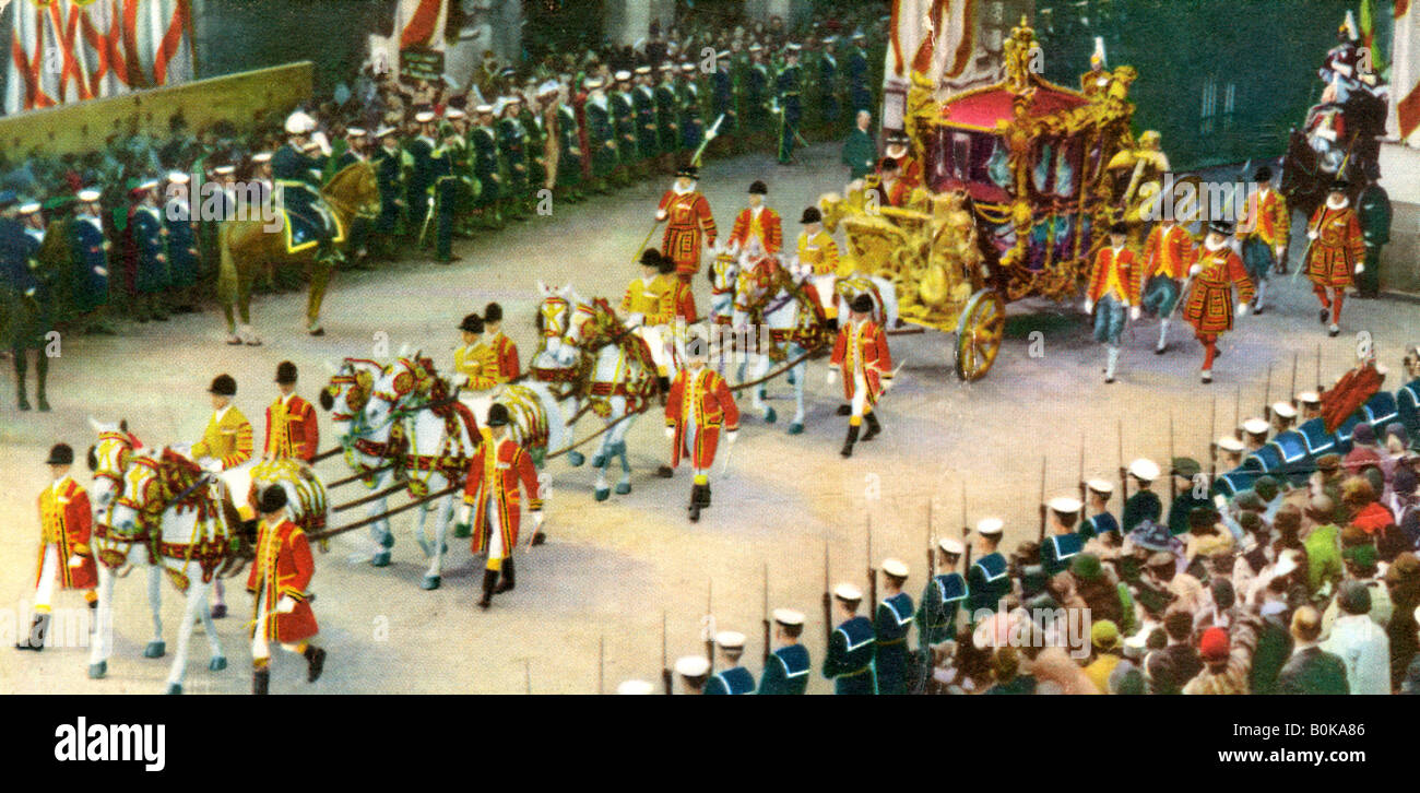 Il royal coach, xx secolo. Artista: sconosciuto Foto Stock