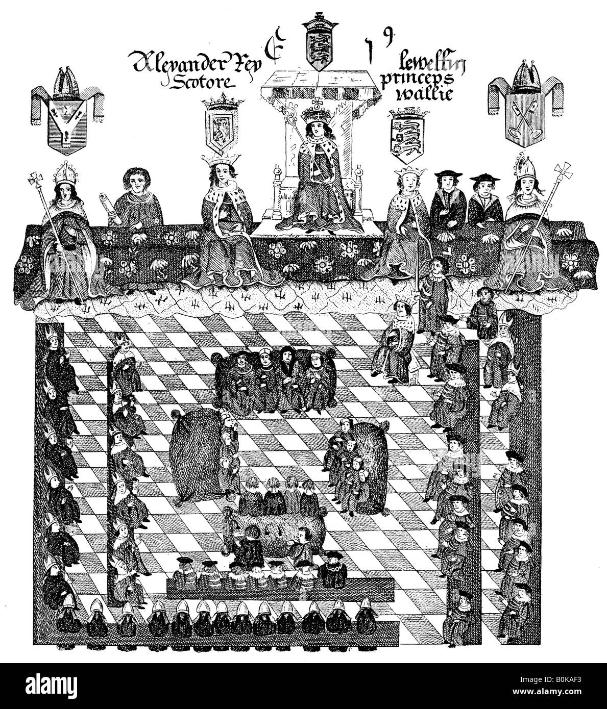 Il Parlamento di Edward I, del XIII secolo, (c1905). Artista: sconosciuto Foto Stock