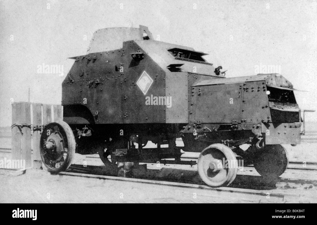 Auto blindata su rotaie, Baghdad, Iraq, 1917-1919. Artista: sconosciuto Foto Stock