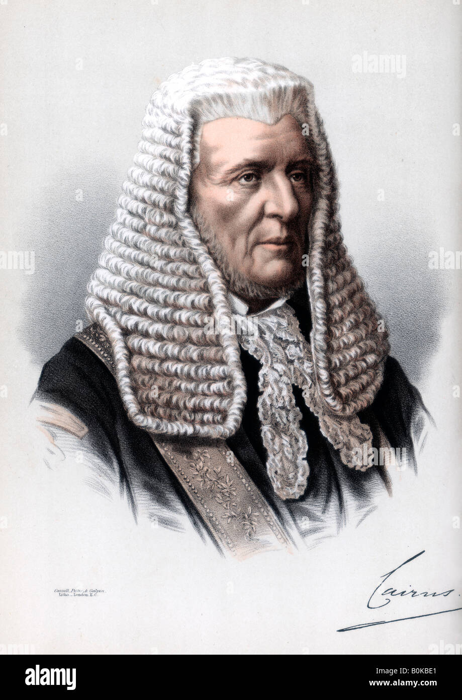 Hugh NcCalmont Cairns, primo Earl Cairns, Lord Cancelliere della Gran Bretagna, c1890.Artista: Cassell Petter & Galpin Foto Stock