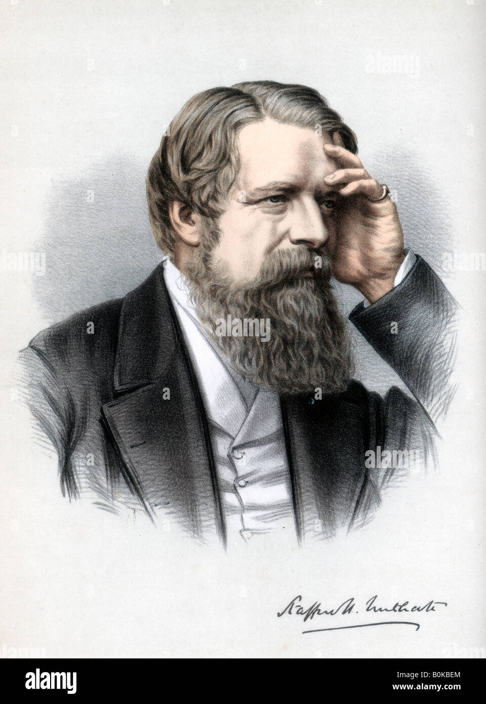 Stafford Northcote, 1° Conte di Iddesleigh, statista inglese, c1890.Artista: Cassell Petter & Galpin Foto Stock