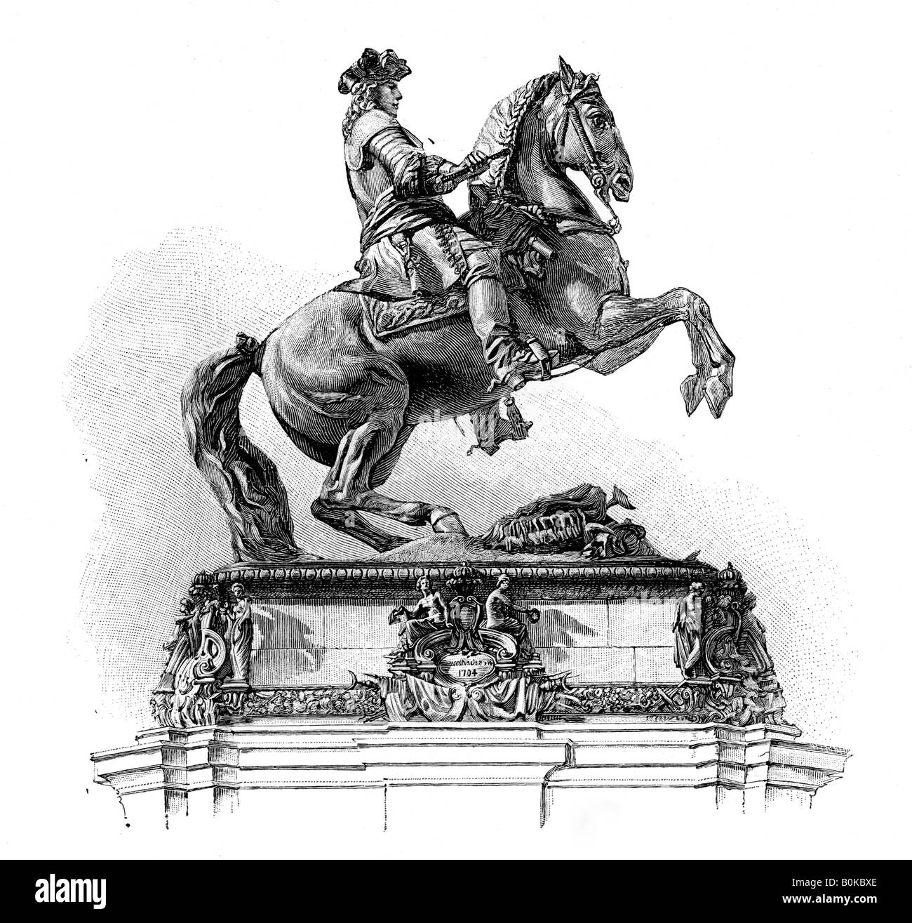 Statua equestre del principe Eugenio di Savoia, Vienna.Artista: Margaret Jacob Foto Stock