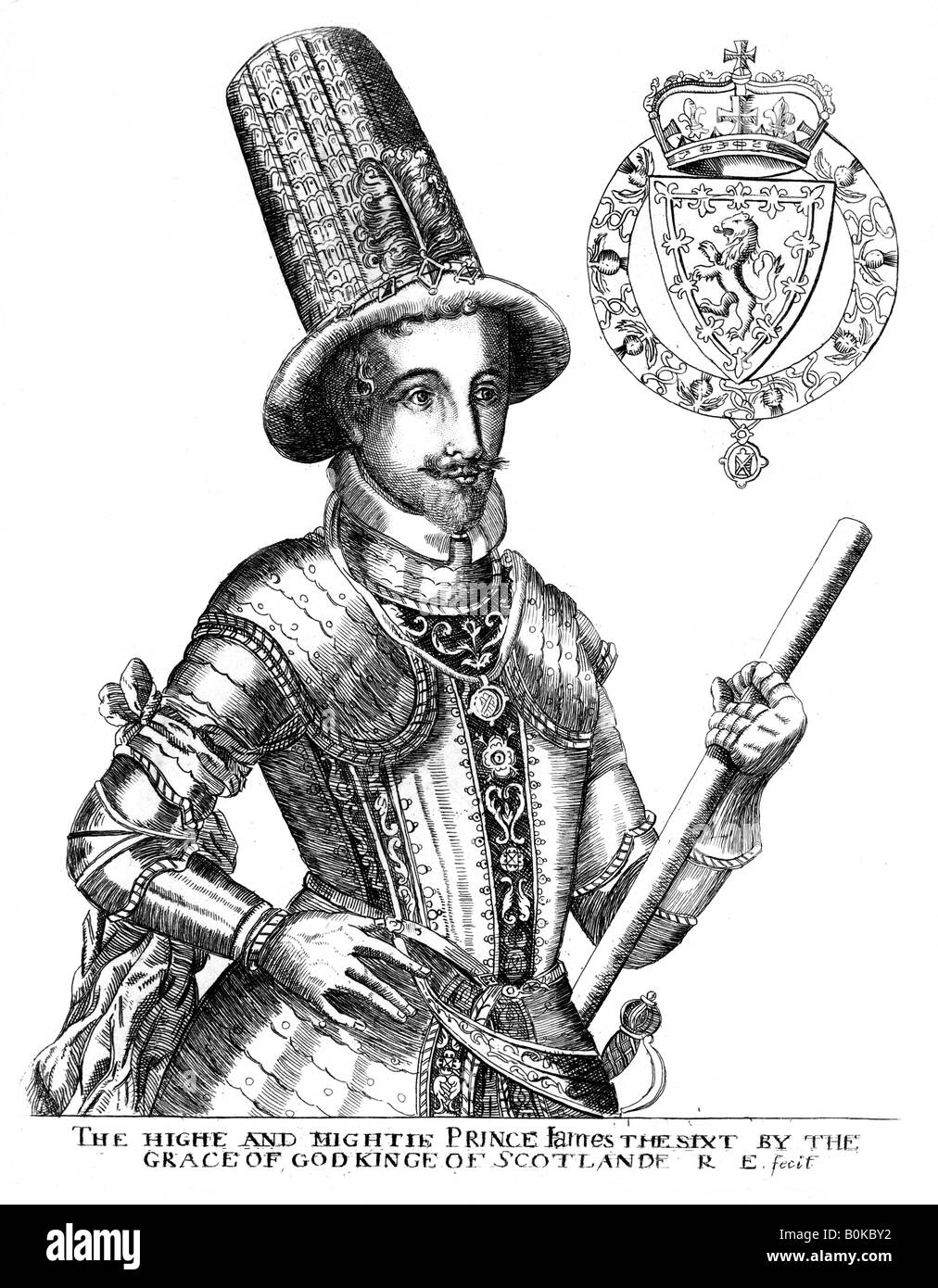Giacomo I, re d'Inghilterra, in Scozia e in Irlanda. Artista: sconosciuto Foto Stock