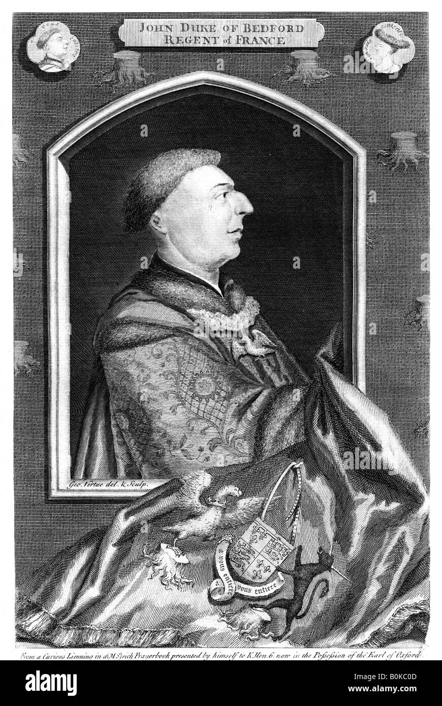 Giovanni di Lancaster, primo duca di Bedford, (xviii secolo).Artista: George Vertue Foto Stock